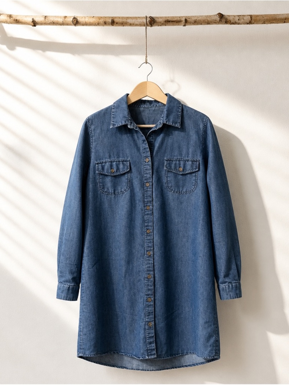 Live 4 Truth  Denim Shirt Dress – Blue